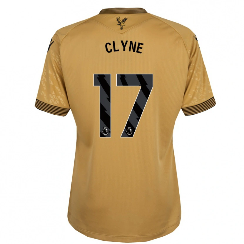 Danxen Barn Nathaniel Clyne #17 Guld Svart Bortatröja Matchtröjor 2025/26 Tröjor T-Tröja