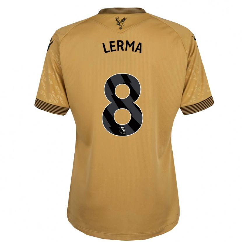Danxen Barn Jefferson Lerma #8 Guld Svart Bortatröja Matchtröjor 2025/26 Tröjor T-Tröja