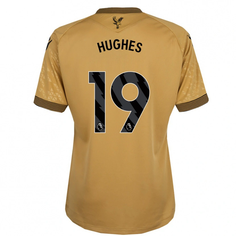 Danxen Barn Will Hughes #19 Guld Svart Bortatröja Matchtröjor 2025/26 Tröjor T-Tröja