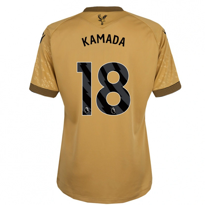 Danxen Barn Daichi Kamada #18 Guld Svart Bortatröja Matchtröjor 2025/26 Tröjor T-Tröja