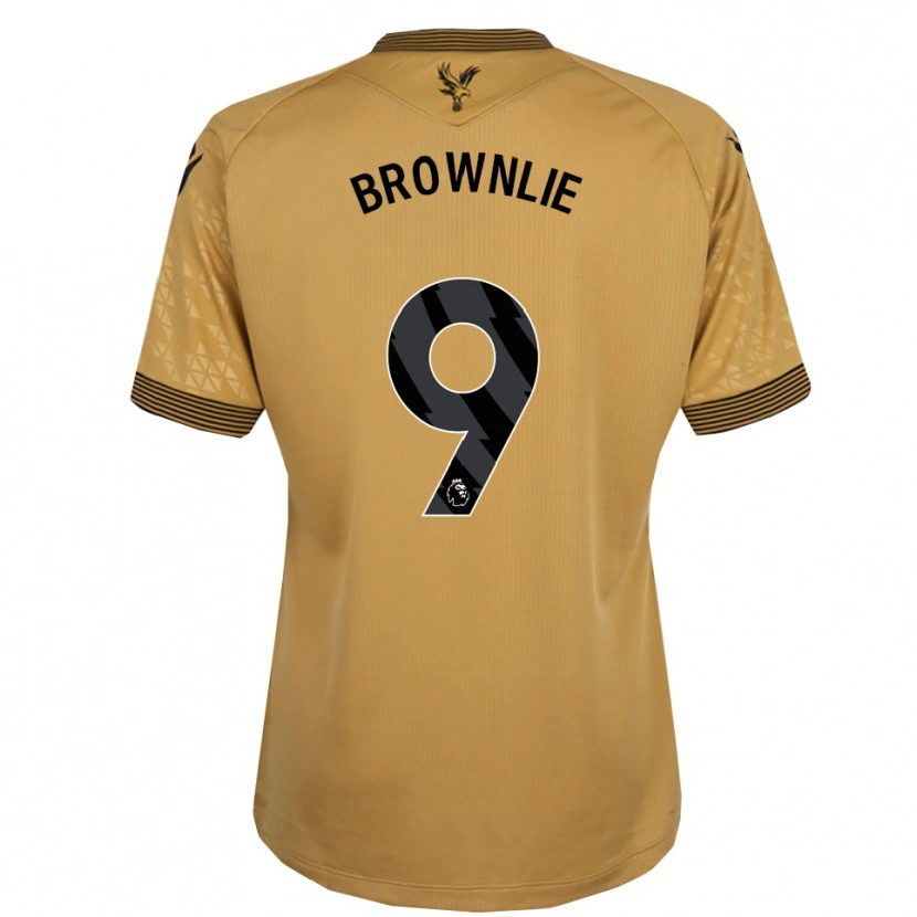 Danxen Barn Rylan Brownlie #9 Guld Svart Bortatröja Matchtröjor 2025/26 Tröjor T-Tröja