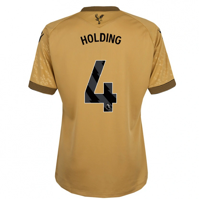 Danxen Barn Rob Holding #4 Guld Svart Bortatröja Matchtröjor 2025/26 Tröjor T-Tröja