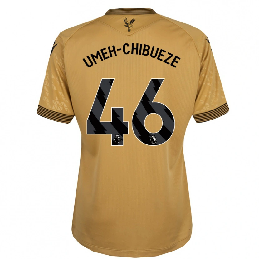 Danxen Barn Franco Umeh-Chibueze #46 Guld Svart Bortatröja Matchtröjor 2025/26 Tröjor T-Tröja