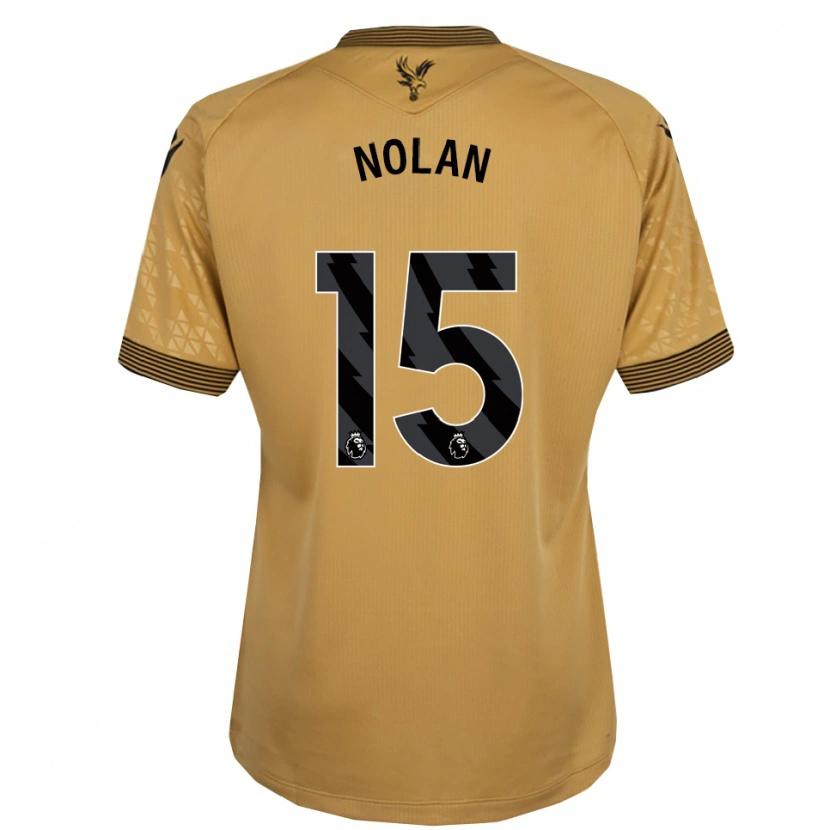Danxen Barn Hayley Nolan #15 Guld Svart Bortatröja Matchtröjor 2025/26 Tröjor T-Tröja