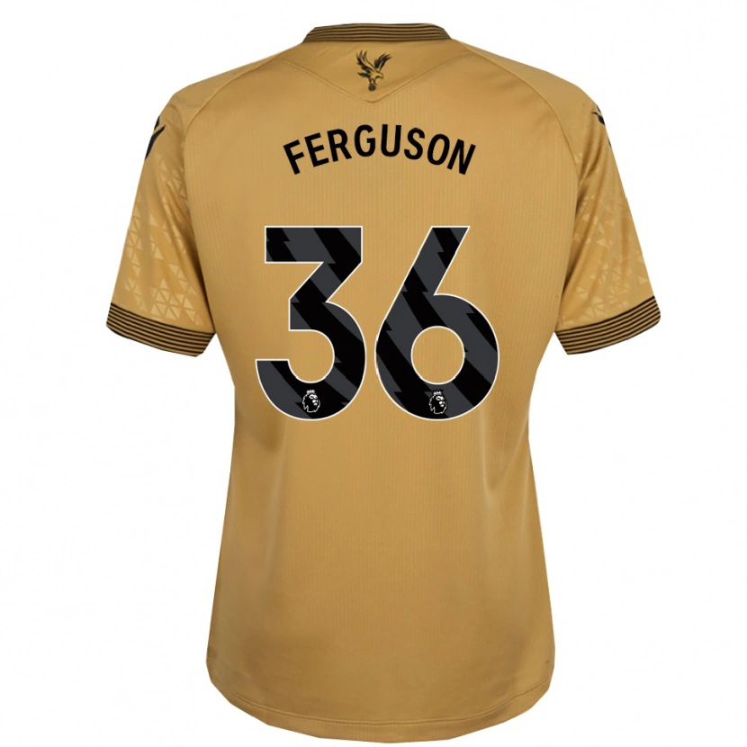 Danxen Barn Nathan Ferguson #36 Guld Svart Bortatröja Matchtröjor 2025/26 Tröjor T-Tröja