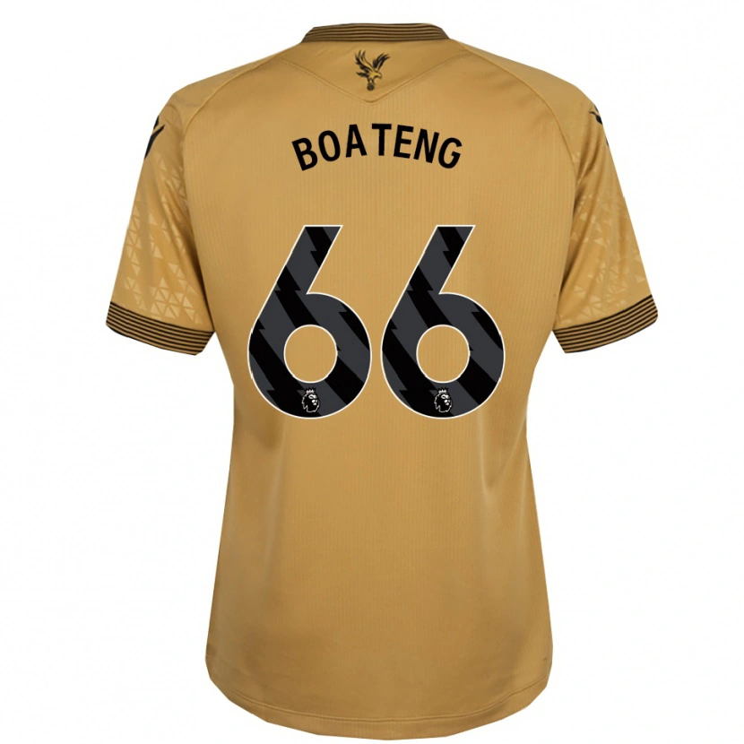 Danxen Barn David Boateng #66 Guld Svart Bortatröja Matchtröjor 2025/26 Tröjor T-Tröja