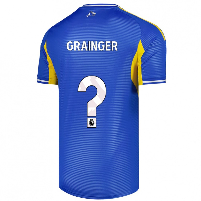 Danxen Barn Owen Grainger #0 Blå Gul Bortatröja Matchtröjor 2025/26 Tröjor T-Tröja
