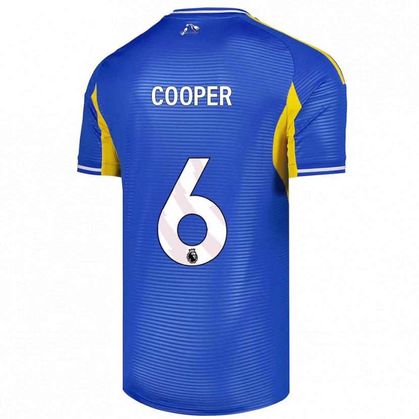 Danxen Barn Liam Cooper #6 Blå Gul Bortatröja Matchtröjor 2025/26 Tröjor T-Tröja