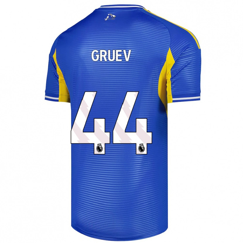 Danxen Barn Ilia Gruev #44 Blå Gul Bortatröja Matchtröjor 2025/26 Tröjor T-Tröja