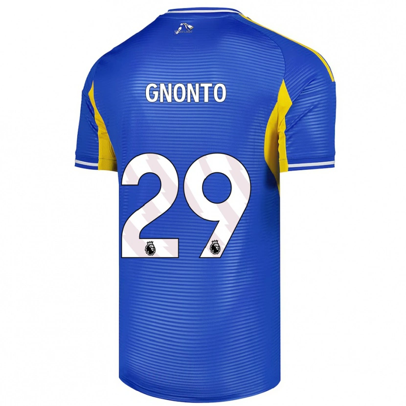 Danxen Barn Wilfried Gnonto #29 Blå Gul Bortatröja Matchtröjor 2025/26 Tröjor T-Tröja