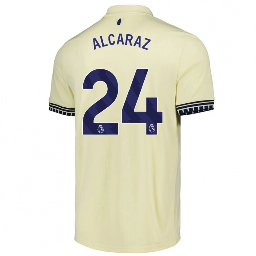 Danxen Barn Carlos Alcaraz #24 Benvit Svart Bortatröja Matchtröjor 2025/26 Tröjor T-Tröja