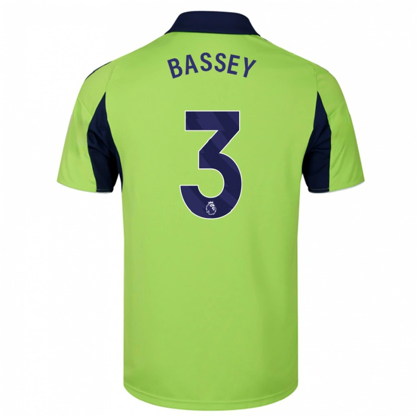 Danxen Barn Calvin Bassey #3 Grön Marinblå Vit Bortatröja Matchtröjor 2025/26 Tröjor T-Tröja