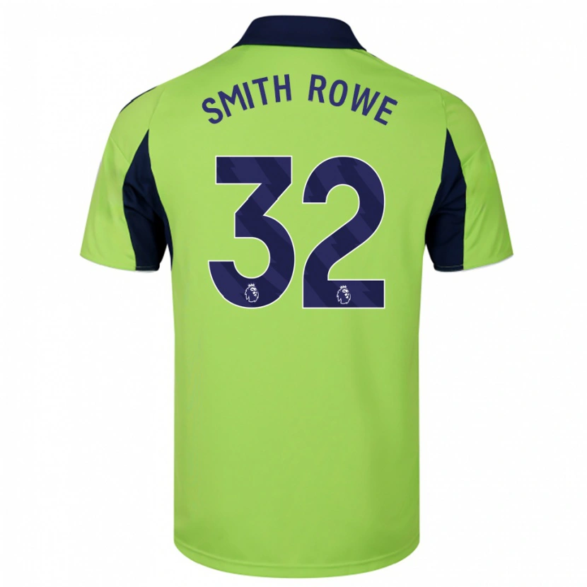Danxen Barn Emile Smith Rowe #32 Grön Marinblå Vit Bortatröja Matchtröjor 2025/26 Tröjor T-Tröja