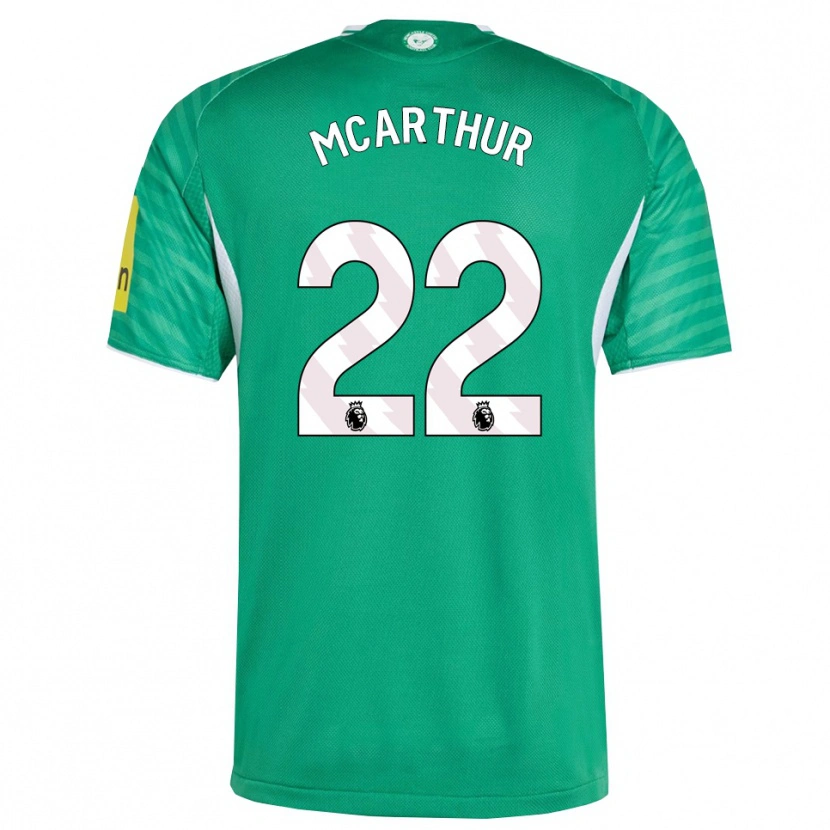 Danxen Barn Charlie Mcarthur #22 Grön Vit Bortatröja Matchtröjor 2025/26 Tröjor T-Tröja