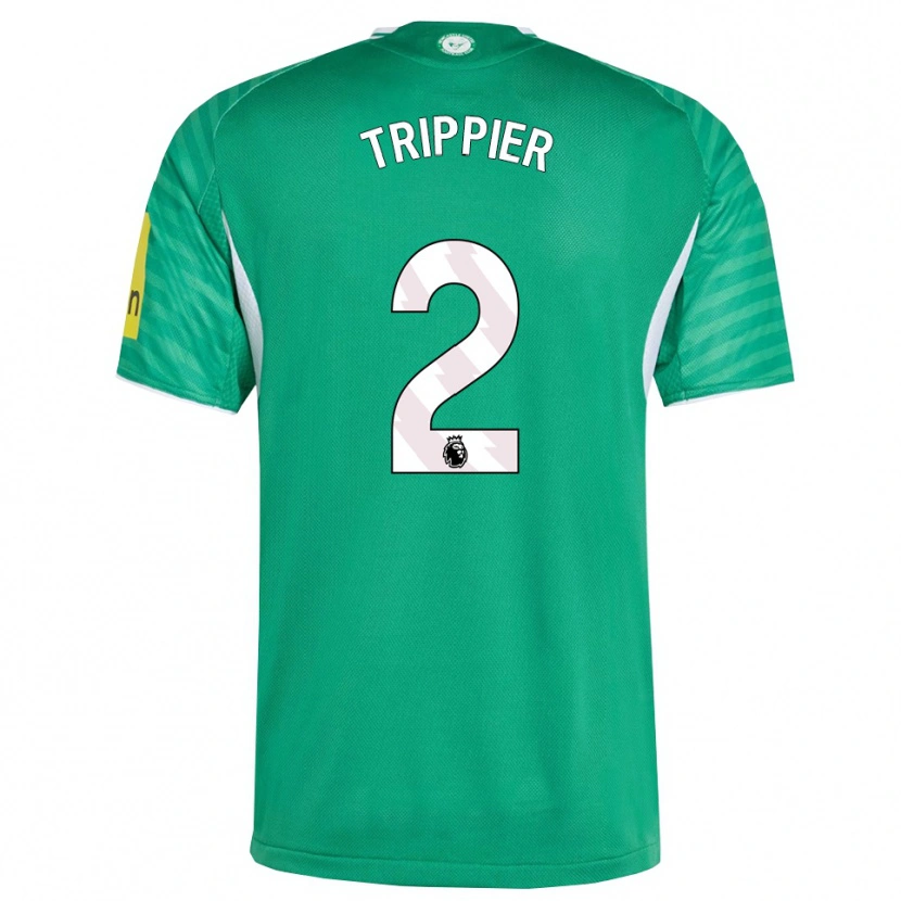 Danxen Barn Kieran Trippier #2 Grön Vit Bortatröja Matchtröjor 2025/26 Tröjor T-Tröja