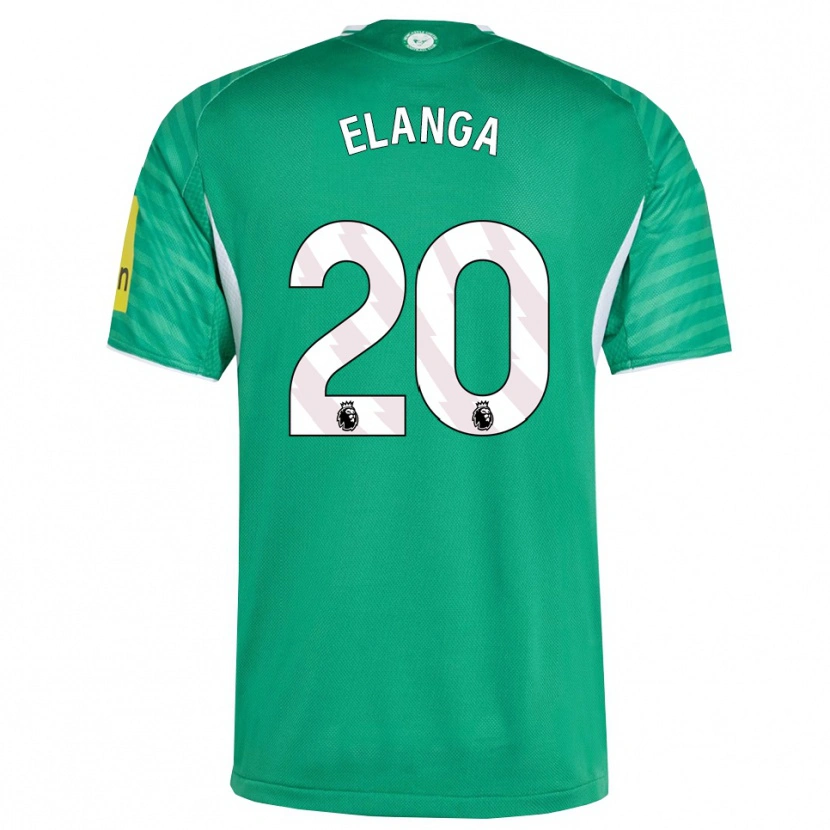 Danxen Barn Anthony Elanga #20 Grön Vit Bortatröja Matchtröjor 2025/26 Tröjor T-Tröja