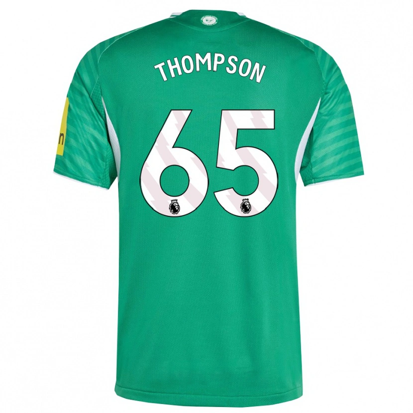 Danxen Barn Ciaran Thompson #65 Grön Vit Bortatröja Matchtröjor 2025/26 Tröjor T-Tröja