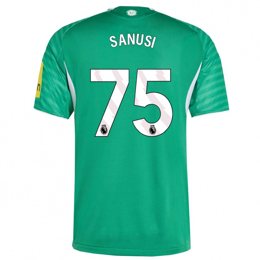 Danxen Barn Trevan Sanusi #75 Grön Vit Bortatröja Matchtröjor 2025/26 Tröjor T-Tröja