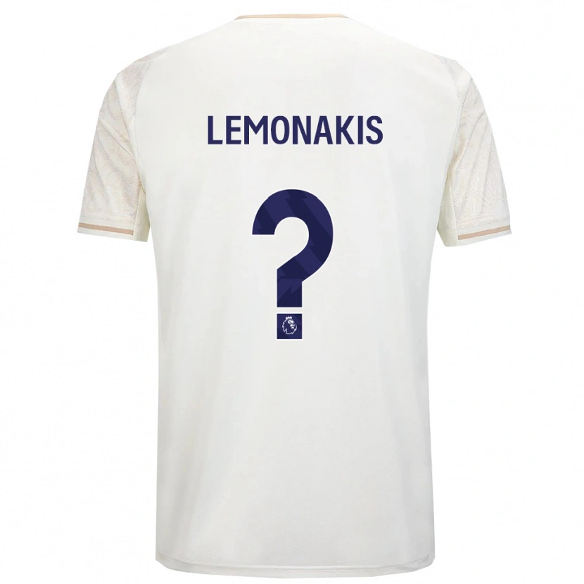 Danxen Barn Georgios Lemonakis #0 Benvit Svart Bortatröja Matchtröjor 2025/26 Tröjor T-Tröja
