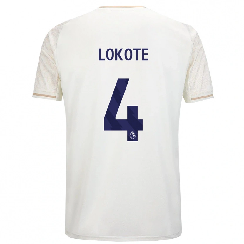 Danxen Barn Eleazar Lokote #4 Benvit Svart Bortatröja Matchtröjor 2025/26 Tröjor T-Tröja