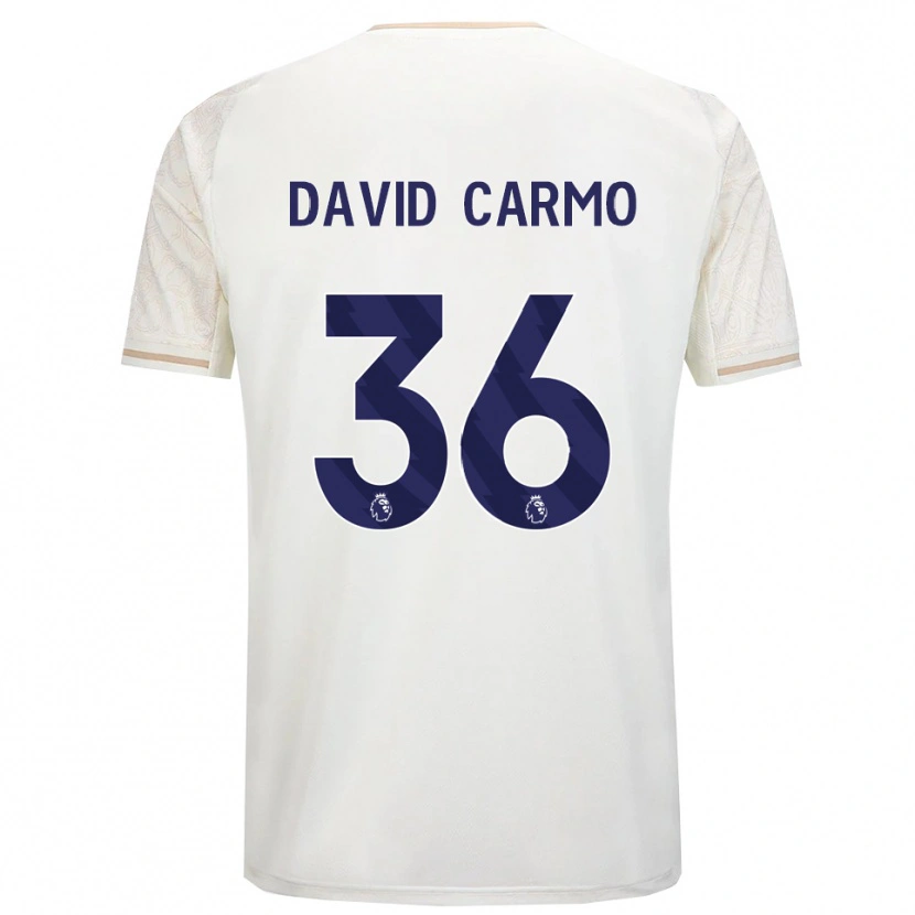 Danxen Barn David Carmo #36 Benvit Svart Bortatröja Matchtröjor 2025/26 Tröjor T-Tröja