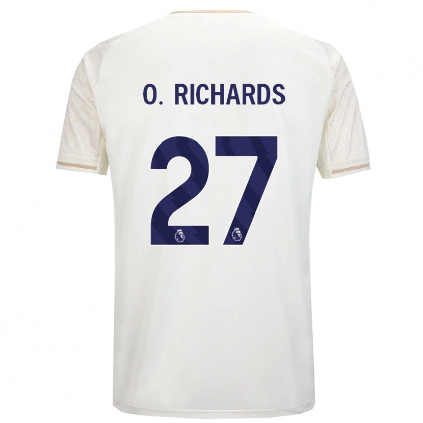 Danxen Barn Omar Richards #27 Benvit Svart Bortatröja Matchtröjor 2025/26 Tröjor T-Tröja