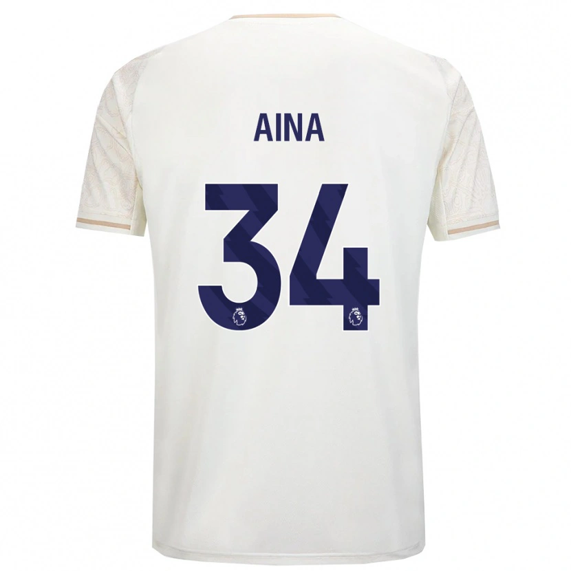 Danxen Barn Ola Aina #34 Benvit Svart Bortatröja Matchtröjor 2025/26 Tröjor T-Tröja