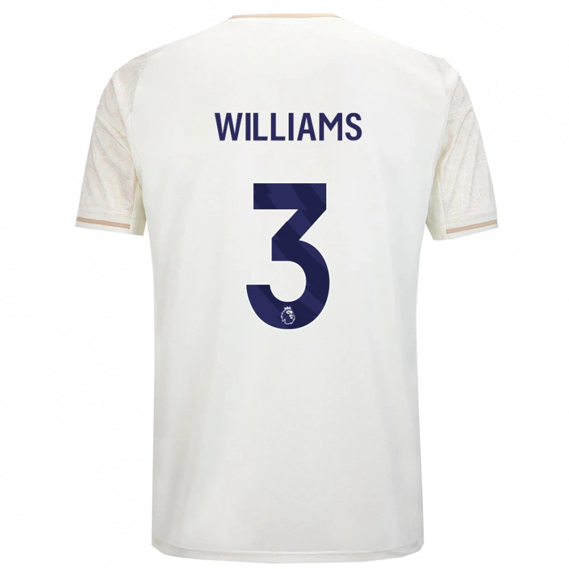 Danxen Barn Neco Williams #3 Benvit Svart Bortatröja Matchtröjor 2025/26 Tröjor T-Tröja