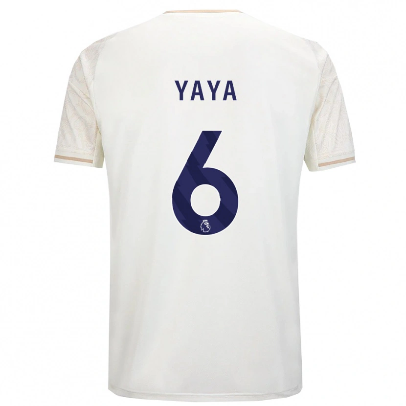 Danxen Barn Cherif Yaya #6 Benvit Svart Bortatröja Matchtröjor 2025/26 Tröjor T-Tröja