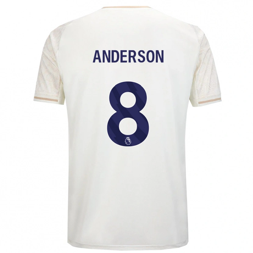 Danxen Barn Elliot Anderson #8 Benvit Svart Bortatröja Matchtröjor 2025/26 Tröjor T-Tröja
