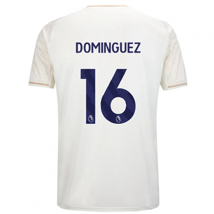Danxen Barn Nicolás Domínguez #16 Benvit Svart Bortatröja Matchtröjor 2025/26 Tröjor T-Tröja