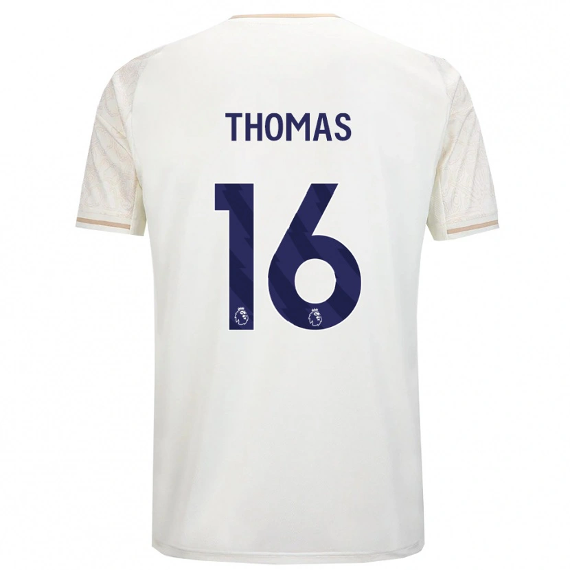 Danxen Barn Tyrese Thomas #16 Benvit Svart Bortatröja Matchtröjor 2025/26 Tröjor T-Tröja