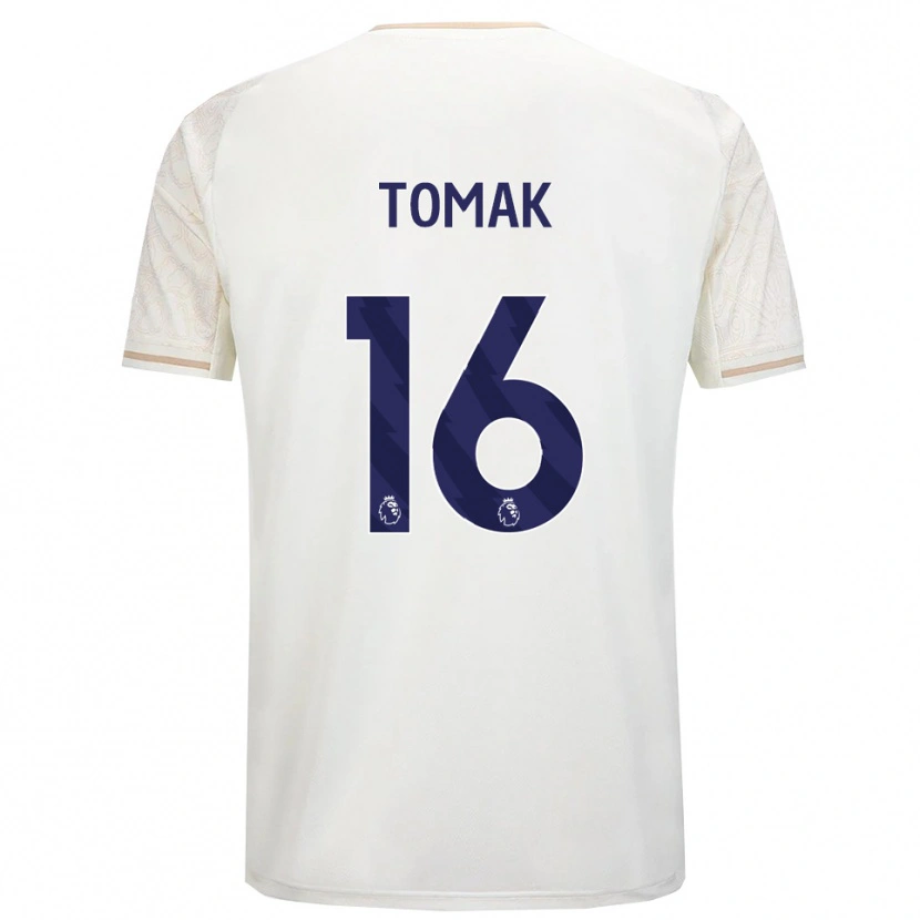 Danxen Barn Jaxon Tomak #16 Benvit Svart Bortatröja Matchtröjor 2025/26 Tröjor T-Tröja