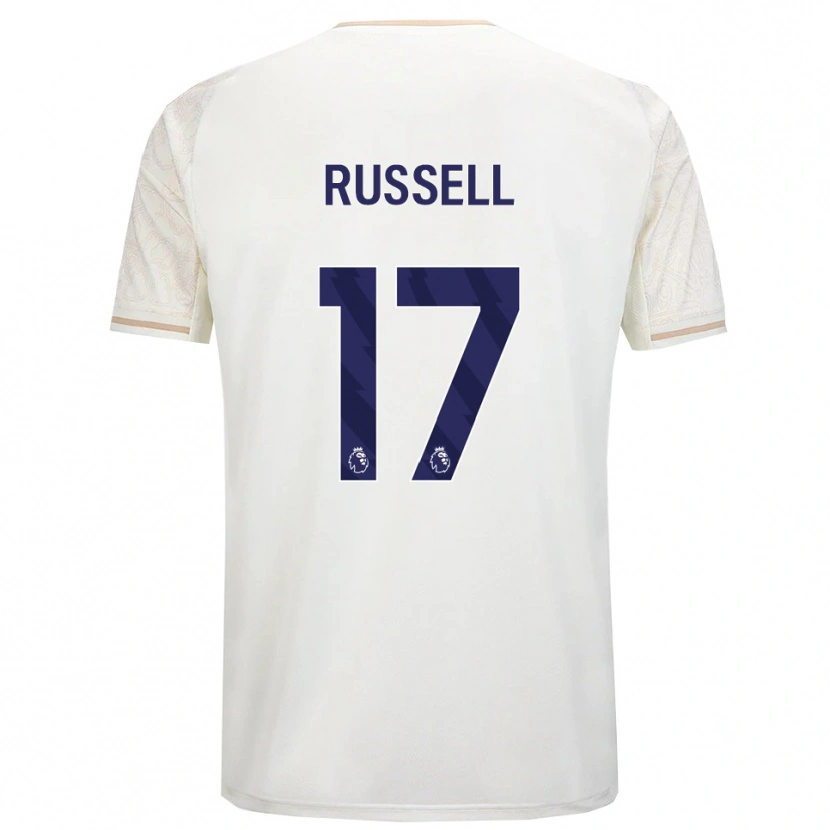 Danxen Barn Blaine Russell #17 Benvit Svart Bortatröja Matchtröjor 2025/26 Tröjor T-Tröja