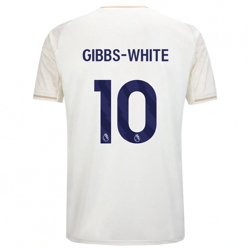 Danxen Barn Morgan Gibbs-White #10 Benvit Svart Bortatröja Matchtröjor 2025/26 Tröjor T-Tröja