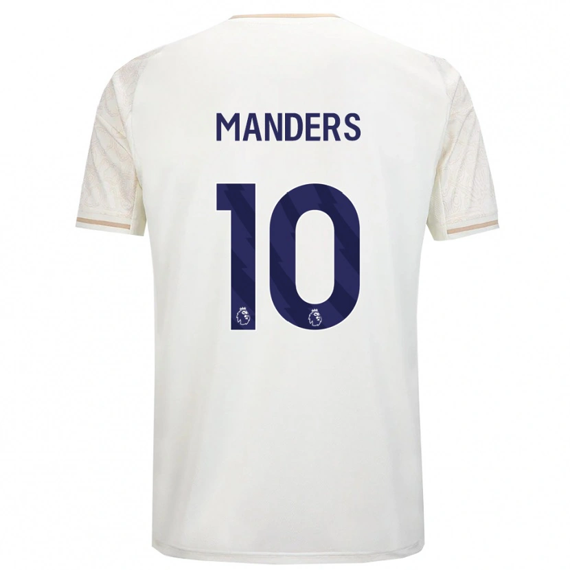 Danxen Barn Holly Manders #10 Benvit Svart Bortatröja Matchtröjor 2025/26 Tröjor T-Tröja