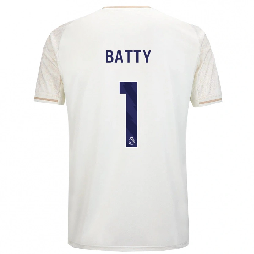 Danxen Barn Emily Batty #1 Benvit Svart Bortatröja Matchtröjor 2025/26 Tröjor T-Tröja