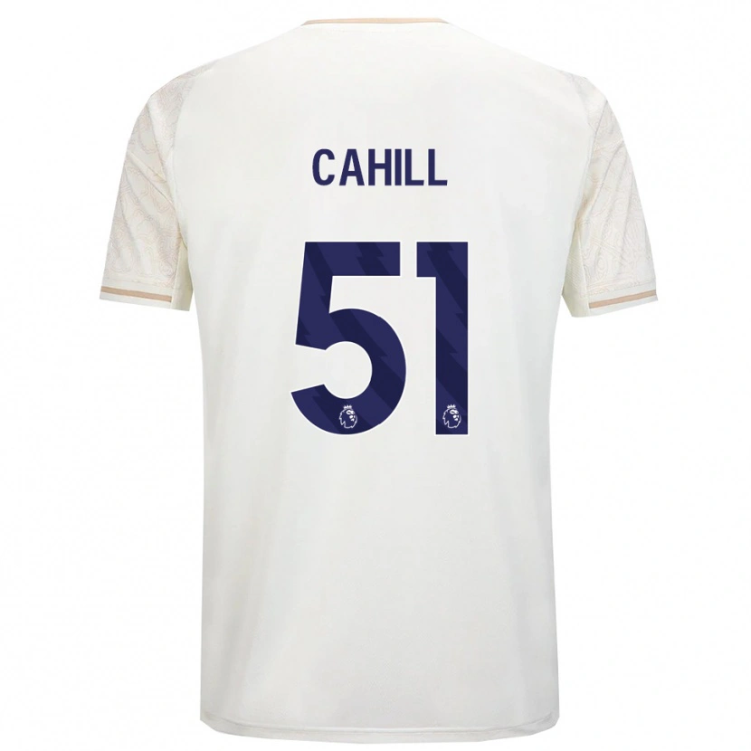 Danxen Barn Shae Cahill #51 Benvit Svart Bortatröja Matchtröjor 2025/26 Tröjor T-Tröja