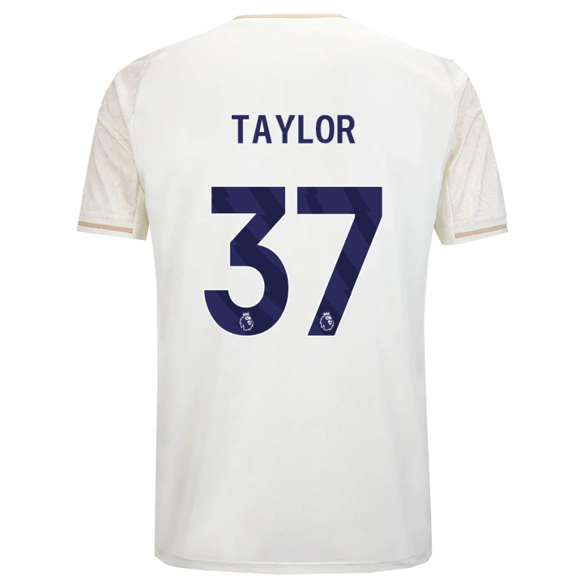Danxen Barn Dale Taylor #37 Benvit Svart Bortatröja Matchtröjor 2025/26 Tröjor T-Tröja