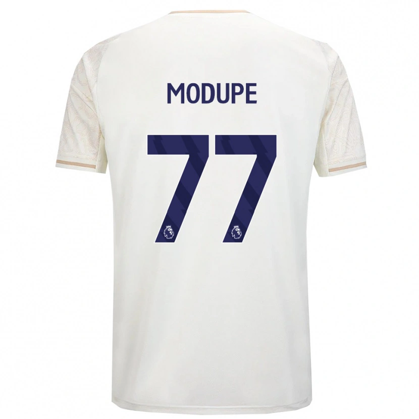 Danxen Barn David Modupe #77 Benvit Svart Bortatröja Matchtröjor 2025/26 Tröjor T-Tröja