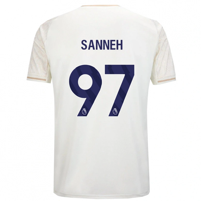 Danxen Barn Buba Sanneh #97 Benvit Svart Bortatröja Matchtröjor 2025/26 Tröjor T-Tröja