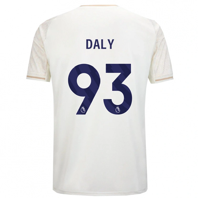 Danxen Barn Cormac Daly #93 Benvit Svart Bortatröja Matchtröjor 2025/26 Tröjor T-Tröja