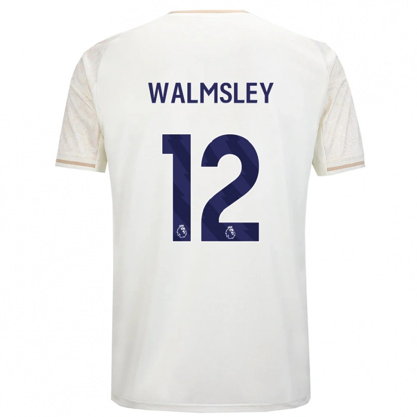 Danxen Barn Joseph Walmsley #12 Benvit Svart Bortatröja Matchtröjor 2025/26 Tröjor T-Tröja
