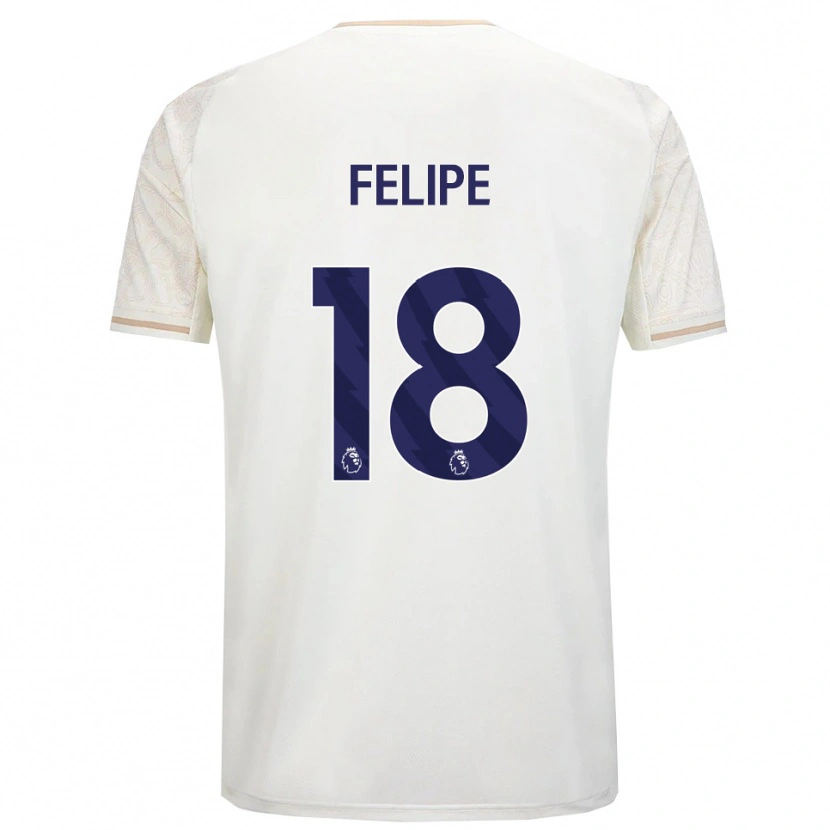 Danxen Barn Felipe #18 Benvit Svart Bortatröja Matchtröjor 2025/26 Tröjor T-Tröja
