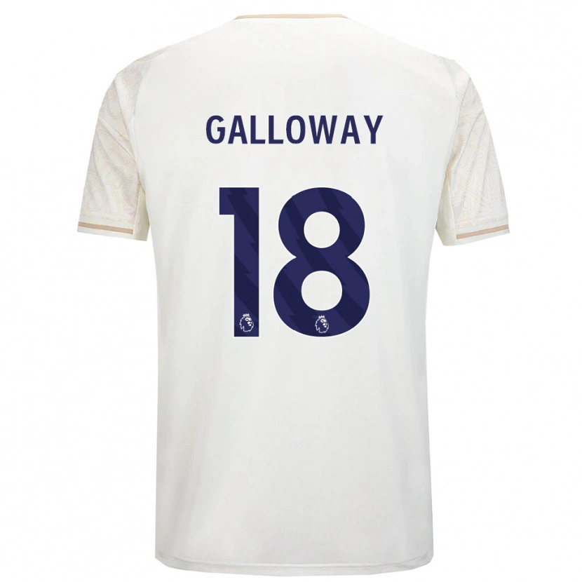 Danxen Barn Bridget Galloway #18 Benvit Svart Bortatröja Matchtröjor 2025/26 Tröjor T-Tröja