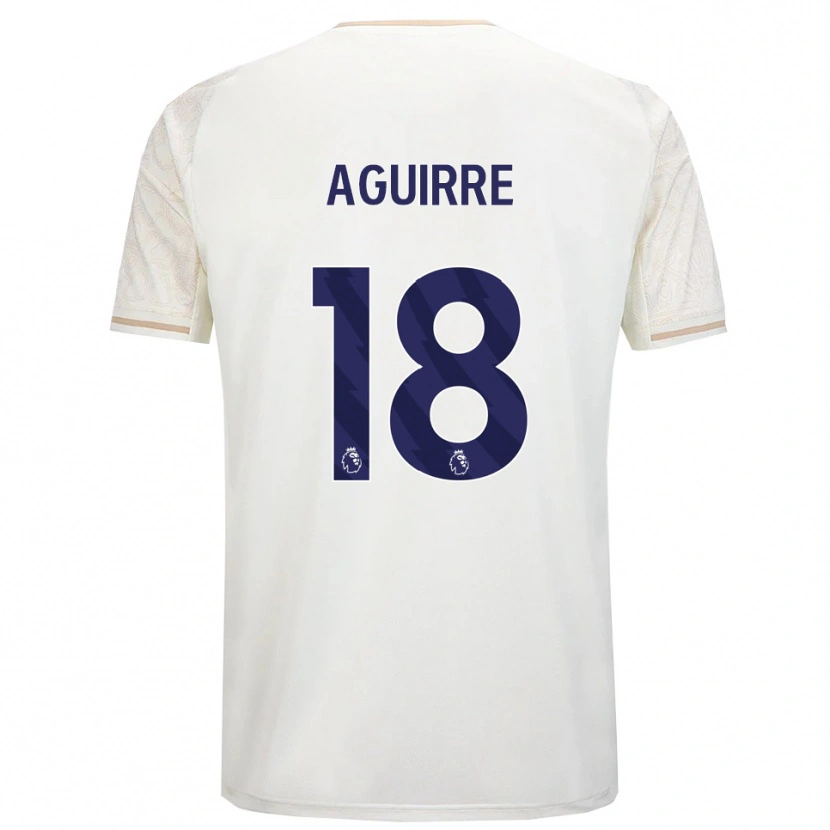 Danxen Barn Aja Aguirre #18 Benvit Svart Bortatröja Matchtröjor 2025/26 Tröjor T-Tröja