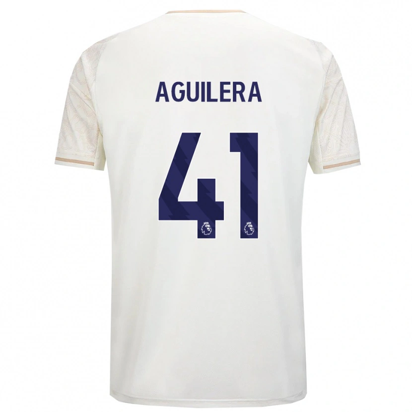 Danxen Barn Brandon Aguilera #41 Benvit Svart Bortatröja Matchtröjor 2025/26 Tröjor T-Tröja