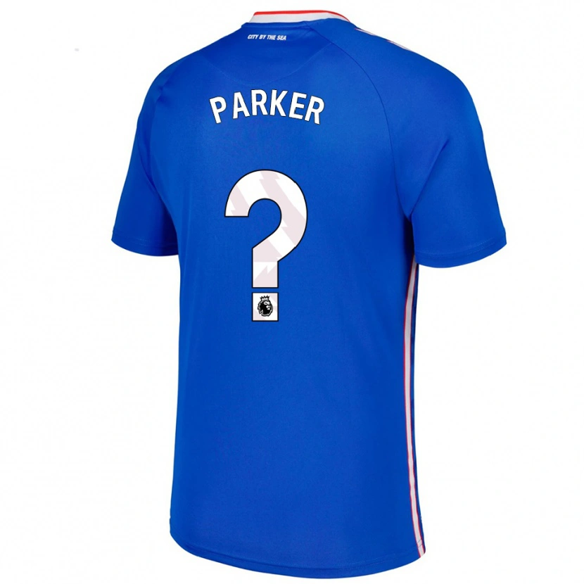 Danxen Barn Daniel Parker #0 Blå Vit Bortatröja Matchtröjor 2025/26 Tröjor T-Tröja