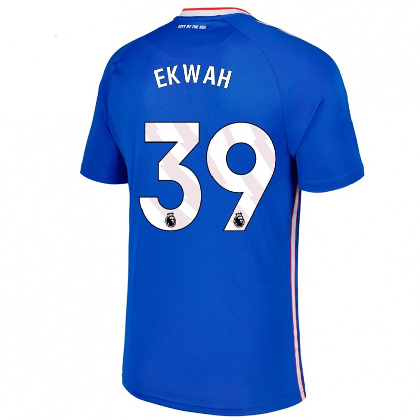 Danxen Barn Pierre Ekwah #39 Blå Vit Bortatröja Matchtröjor 2025/26 Tröjor T-Tröja