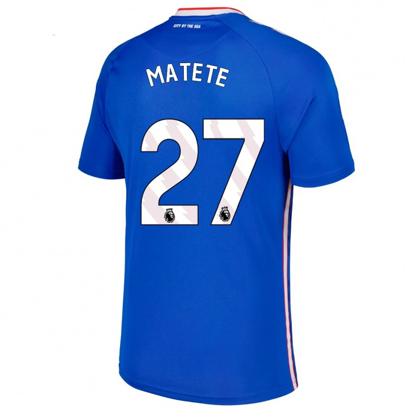 Danxen Barn Jay Matete #27 Blå Vit Bortatröja Matchtröjor 2025/26 Tröjor T-Tröja